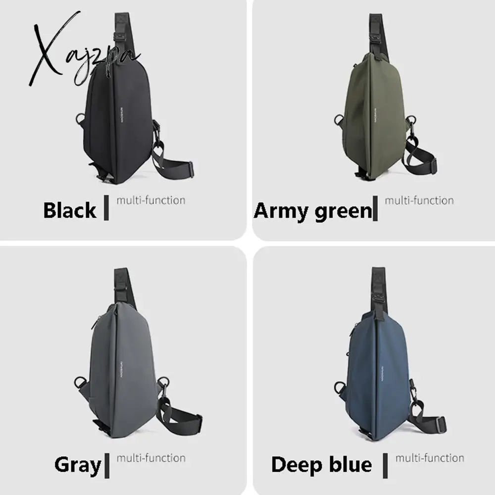 Xajzpa - Men Trendy Multifunction Fashion Shoulder Bags Waterproof Crossbody Travel Sling Bag Pack