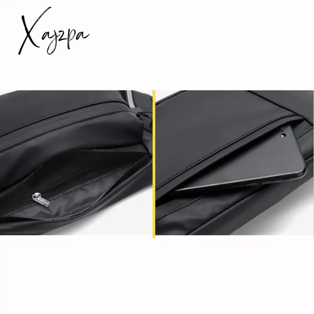 Xajzpa - Men Waist Fanny Pack Hip Bum Belt Bag Money Pouch Travel Fashion Waterproof Oxford Male