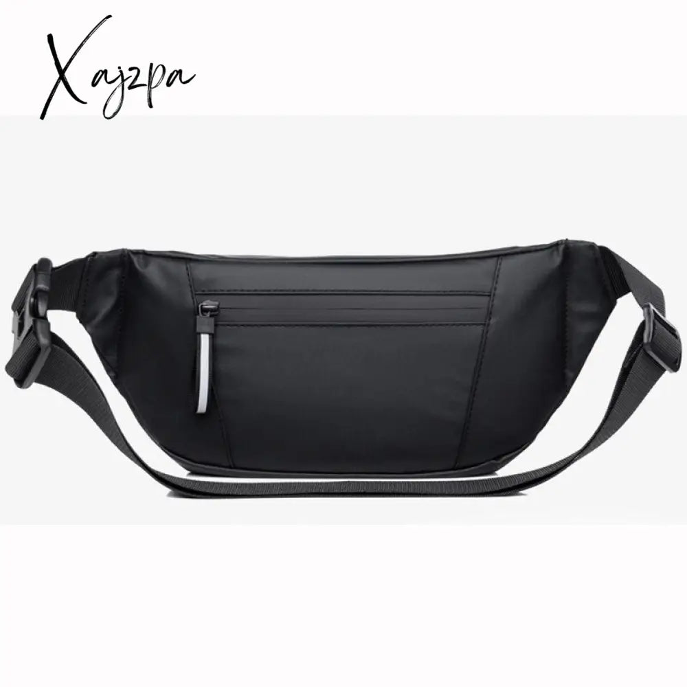 Xajzpa - Men Waist Fanny Pack Hip Bum Belt Bag Money Pouch Travel Fashion Waterproof Oxford Male