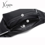 Xajzpa - Men Waist Fanny Pack Hip Bum Belt Bag Money Pouch Travel Fashion Waterproof Oxford Male