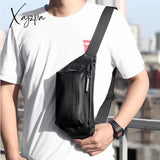 Xajzpa - Men Waist Fanny Pack Hip Bum Belt Bag Money Pouch Travel Fashion Waterproof Oxford Male