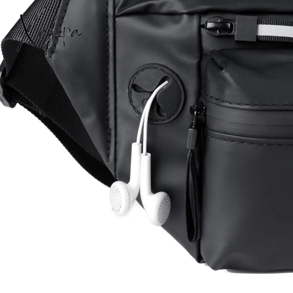 Xajzpa - Men Waist Fanny Pack Hip Bum Belt Bag Money Pouch Travel Fashion Waterproof Oxford Male