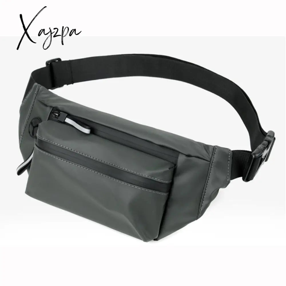 Xajzpa - Men Waist Fanny Pack Hip Bum Belt Bag Money Pouch Travel Fashion Waterproof Oxford Male