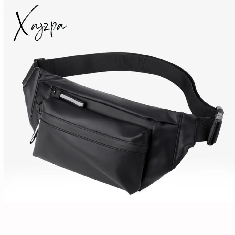 Xajzpa - Men Waist Fanny Pack Hip Bum Belt Bag Money Pouch Travel Fashion Waterproof Oxford Male