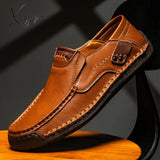 Xajzpa - Men’s Casual Shoes Handmade Mens Style Comfortable Lace Up Moccasins Breathable Loafers