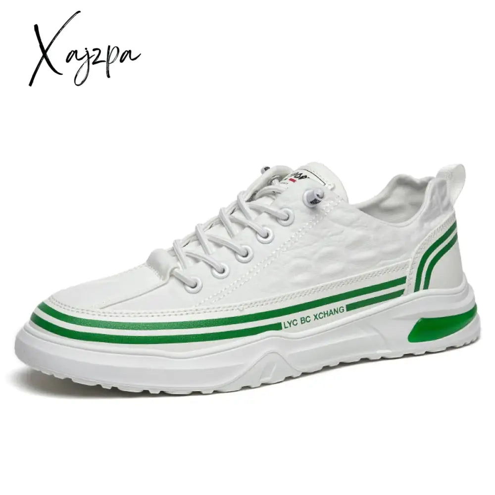 Xajzpa - Men’s Casual Shoes Lightweight Breathable Men Flat Sneakers White Business Travel Tenis