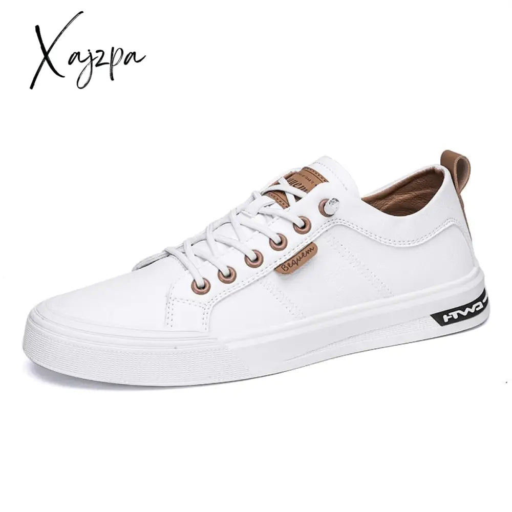 Xajzpa - Men’s Casual Shoes Lightweight Breathable Men Flat Sneakers White Business Travel Tenis