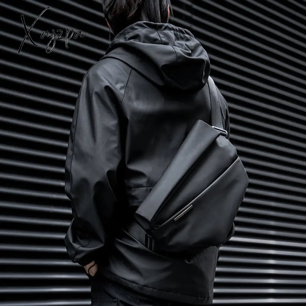 Xajzpa - Men’s Crossbody Bag Commuter Fashion Hot Sale Oxford Waterproof Simple Black