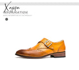 Xajzpa - Men’s Dress Shoes New Fashion Pu Leather Buckle Strap Business Casual High Quality For
