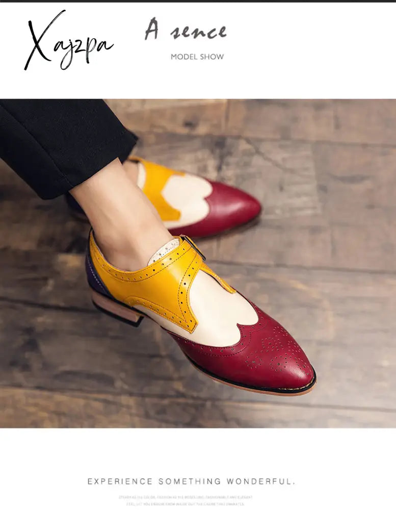 Xajzpa - Men’s Dress Shoes New Fashion Pu Leather Buckle Strap Business Casual High Quality For