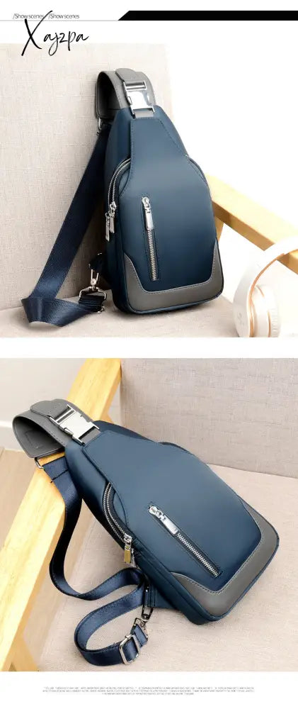 Xajzpa - Men’s Messenger Bag Shoulder Oxford Cloth Chest Bags Crossbody Casual Messenger Bags Man