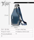 Xajzpa - Men’s Messenger Bag Shoulder Oxford Cloth Chest Bags Crossbody Casual Messenger Bags Man