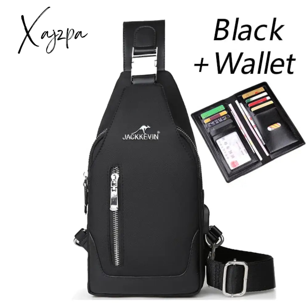 Xajzpa - Men’s Messenger Bag Shoulder Oxford Cloth Chest Bags Crossbody Casual Messenger Bags Man