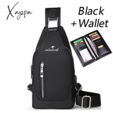 Xajzpa - Men’s Messenger Bag Shoulder Oxford Cloth Chest Bags Crossbody Casual Messenger Bags Man