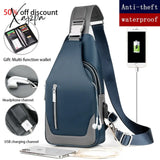 Xajzpa - Men’s Messenger Bag Shoulder Oxford Cloth Chest Bags Crossbody Casual Messenger Bags Man