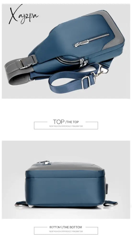 Xajzpa - Men’s Messenger Bag Shoulder Oxford Cloth Chest Bags Crossbody Casual Messenger Bags Man