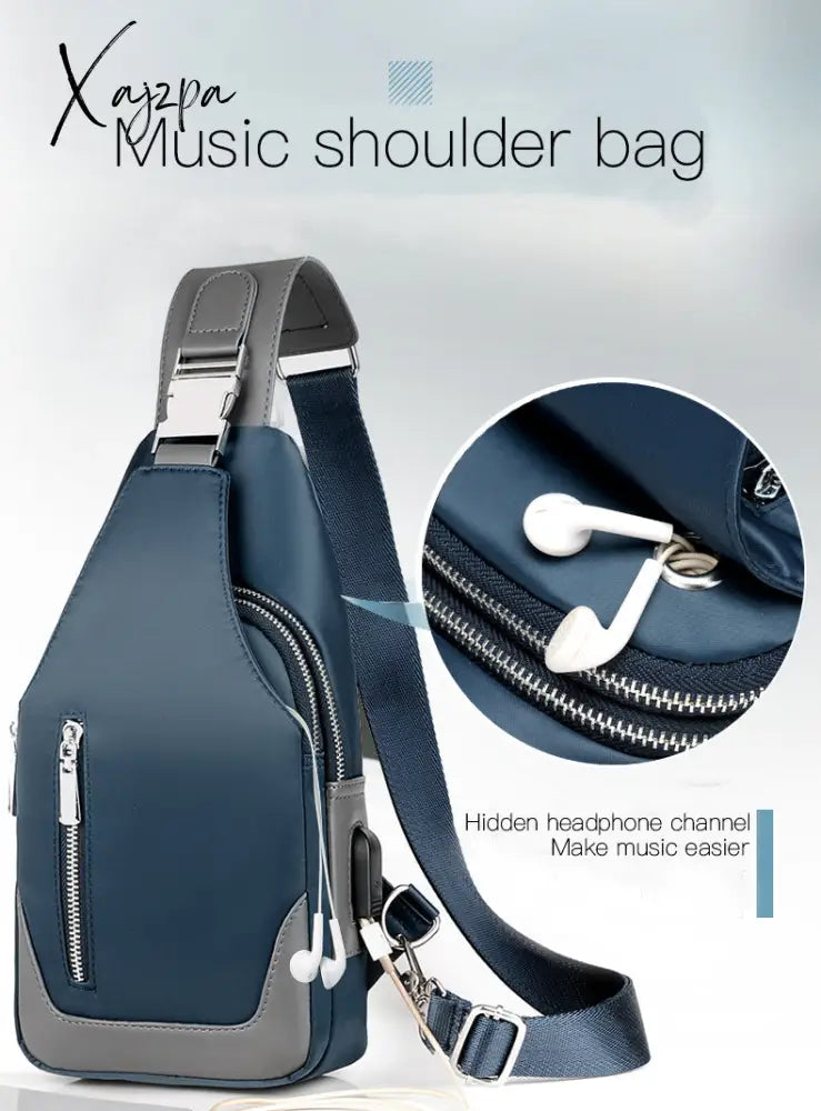 Xajzpa - Men’s Messenger Bag Shoulder Oxford Cloth Chest Bags Crossbody Casual Messenger Bags Man