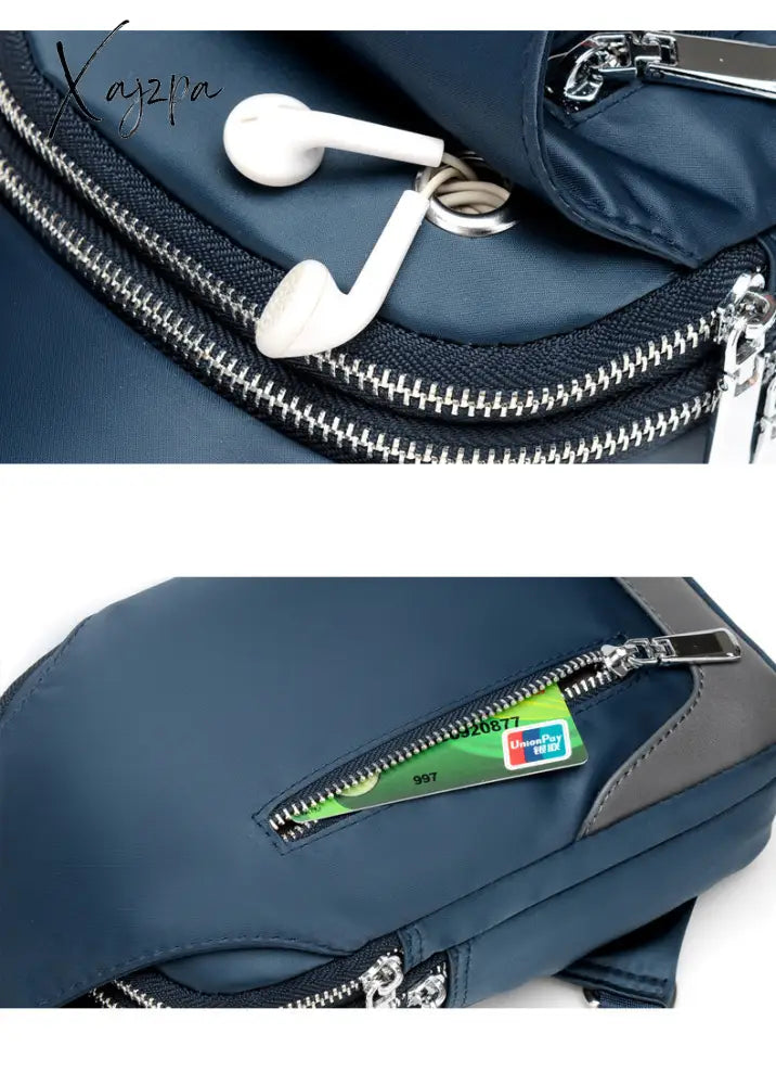 Xajzpa - Men’s Messenger Bag Shoulder Oxford Cloth Chest Bags Crossbody Casual Messenger Bags Man