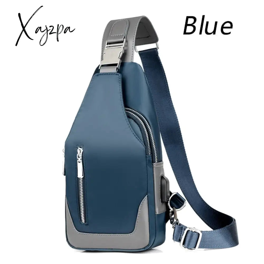 Xajzpa - Men’s Messenger Bag Shoulder Oxford Cloth Chest Bags Crossbody Casual Messenger Bags Man