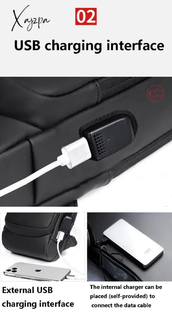 Men's Multifunction Anti-theft USB Shoulder Bag Man Crossbody Cross body Travel Sling Chest Bags Pack Messenger Pack For Male jsvery