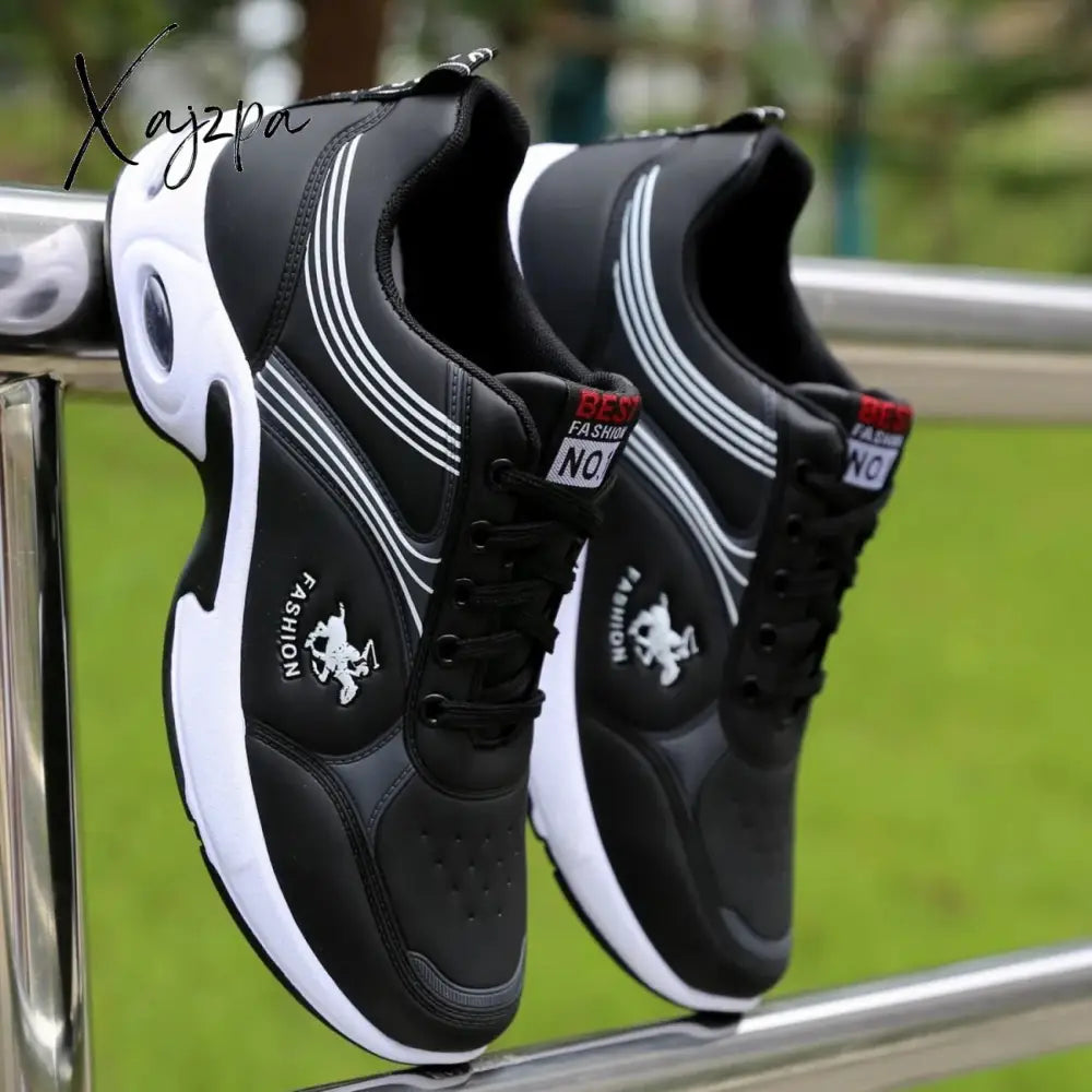 Xajzpa - Men’s Pu Leather Autumn Shoes Boys Casual Sneakers Man Tennis Fashion Men White Trainers
