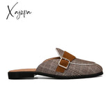 Xajzpa - Men’s Sandals Mesh Dress Shoes Gingham Business Fashion Slippers Size 38-44 Free