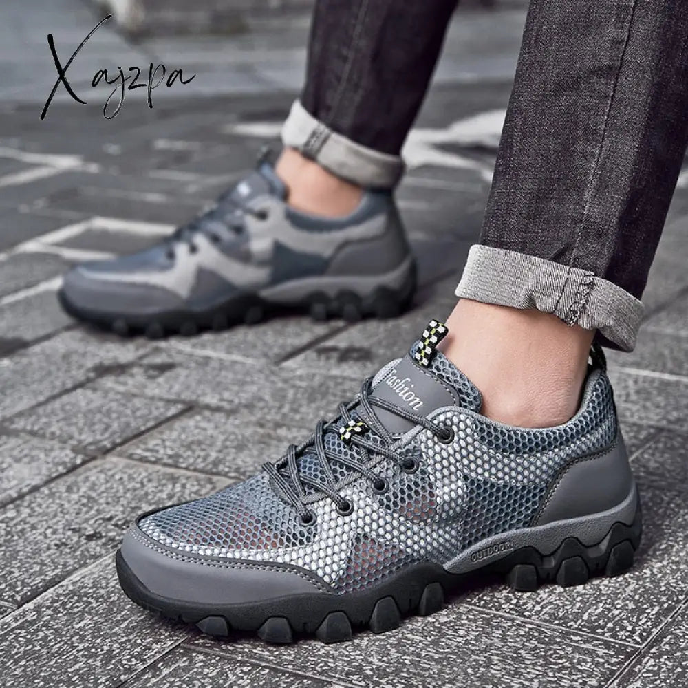 Xajzpa - Mountain Shoes For Men Breathable Summer Outdoor Footwear Fashion Retro Men’s Casual