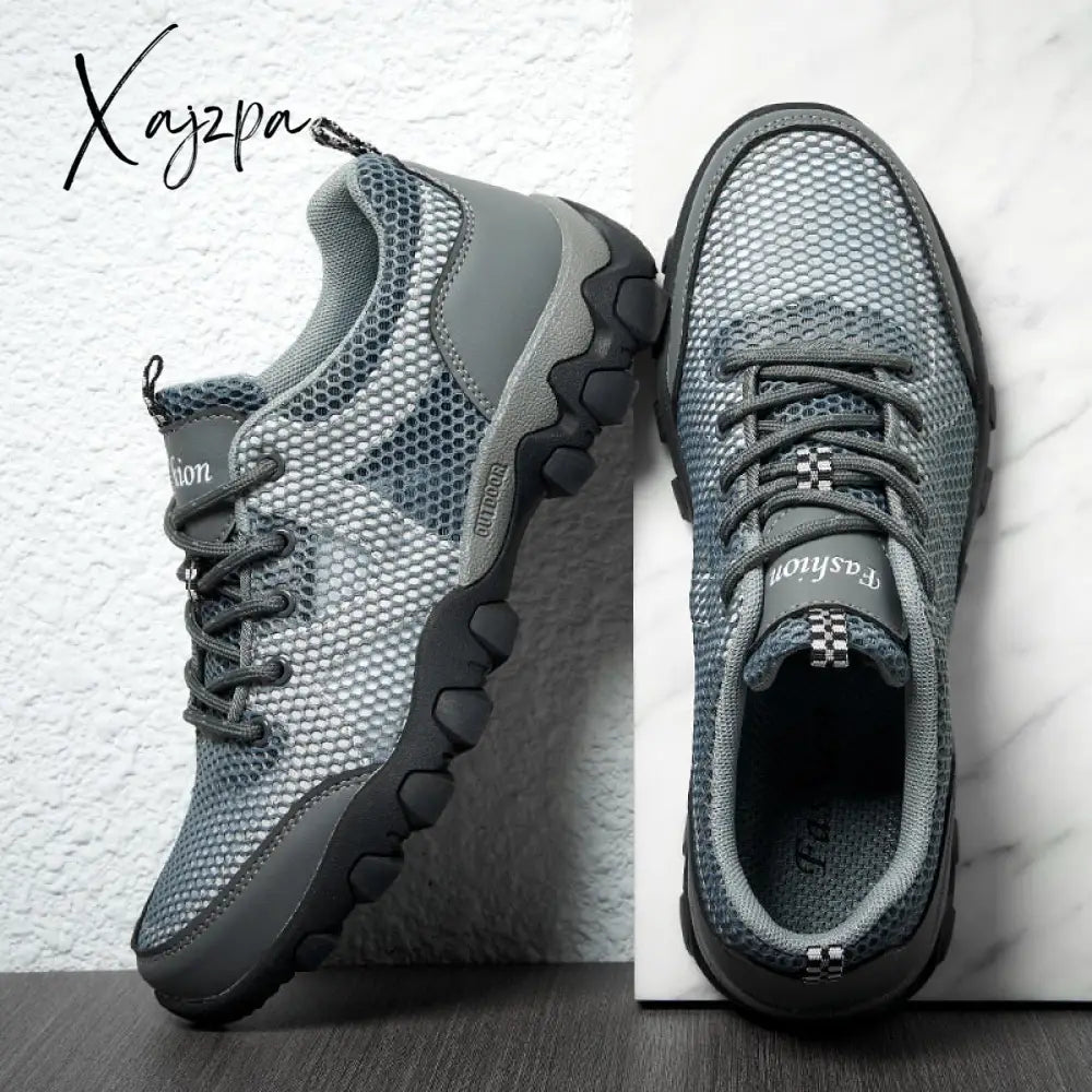 Xajzpa - Mountain Shoes For Men Breathable Summer Outdoor Footwear Fashion Retro Men’s Casual
