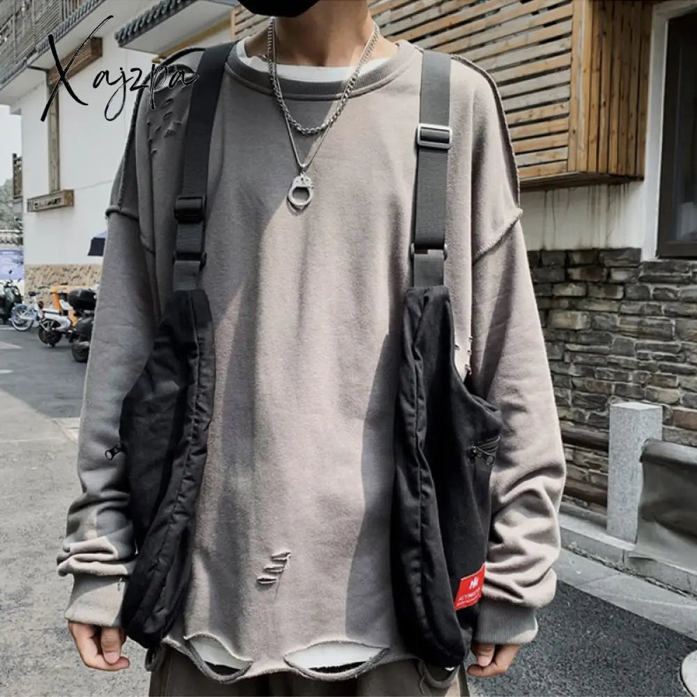 Xajzpa - New Chest Bag Men Functional Vest Korea Harajuku Street Style Large Capacity Crossbody For