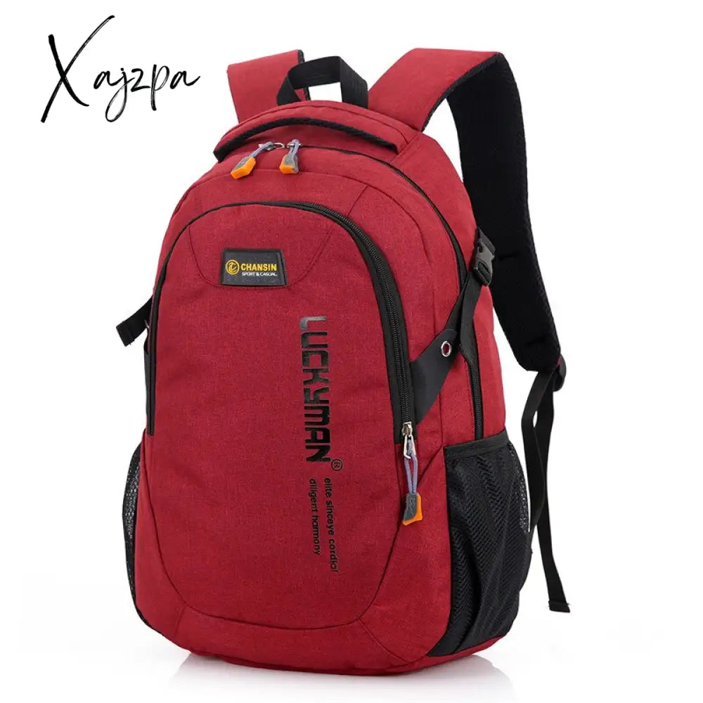 Xajzpa - New Fashion Men’s Backpack Bag Male Polyester Laptop Computer Bags High School Student