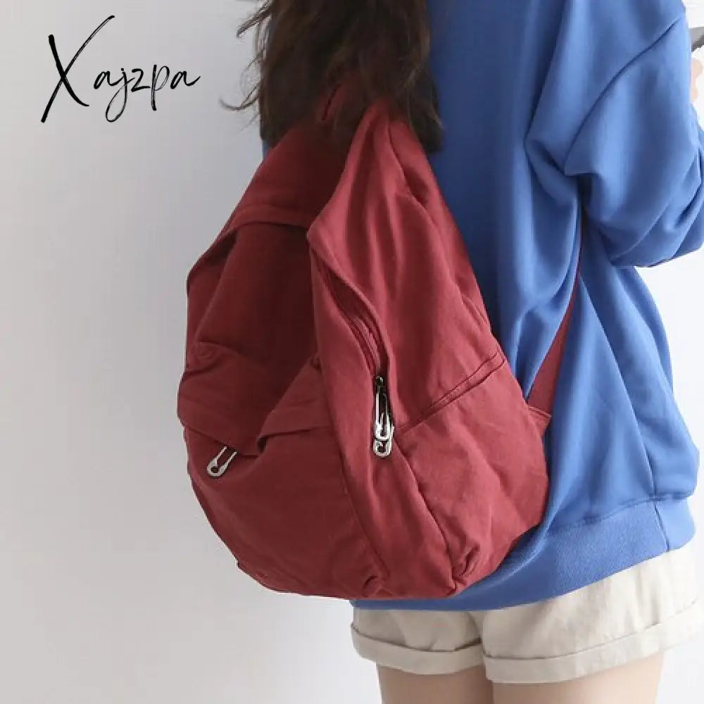 Xajzpa - New Fashion Women’s Backpack Canvas Travel Backpacks College Student School Bag For