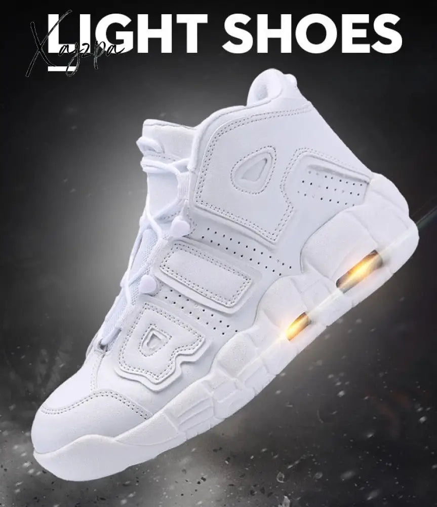 Xajzpa New Men Shoes Casual Sneakers High Top Air Basketball Tennis Lace-Up Male Student Teens