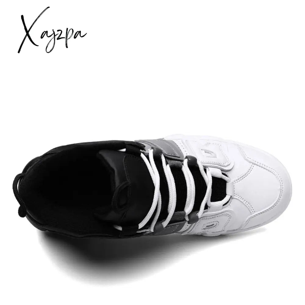 Xajzpa New Men Shoes Casual Sneakers High Top Air Basketball Tennis Lace-Up Male Student Teens