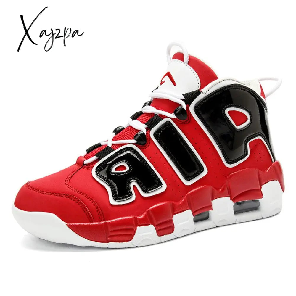 Xajzpa New Men Shoes Casual Sneakers High Top Air Basketball Tennis Lace-Up Male Student Teens