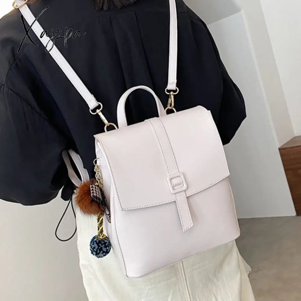 Xajzpa - New Multifunction Backpack Women Leather Backpacks Small School Bags For Teenage Girls