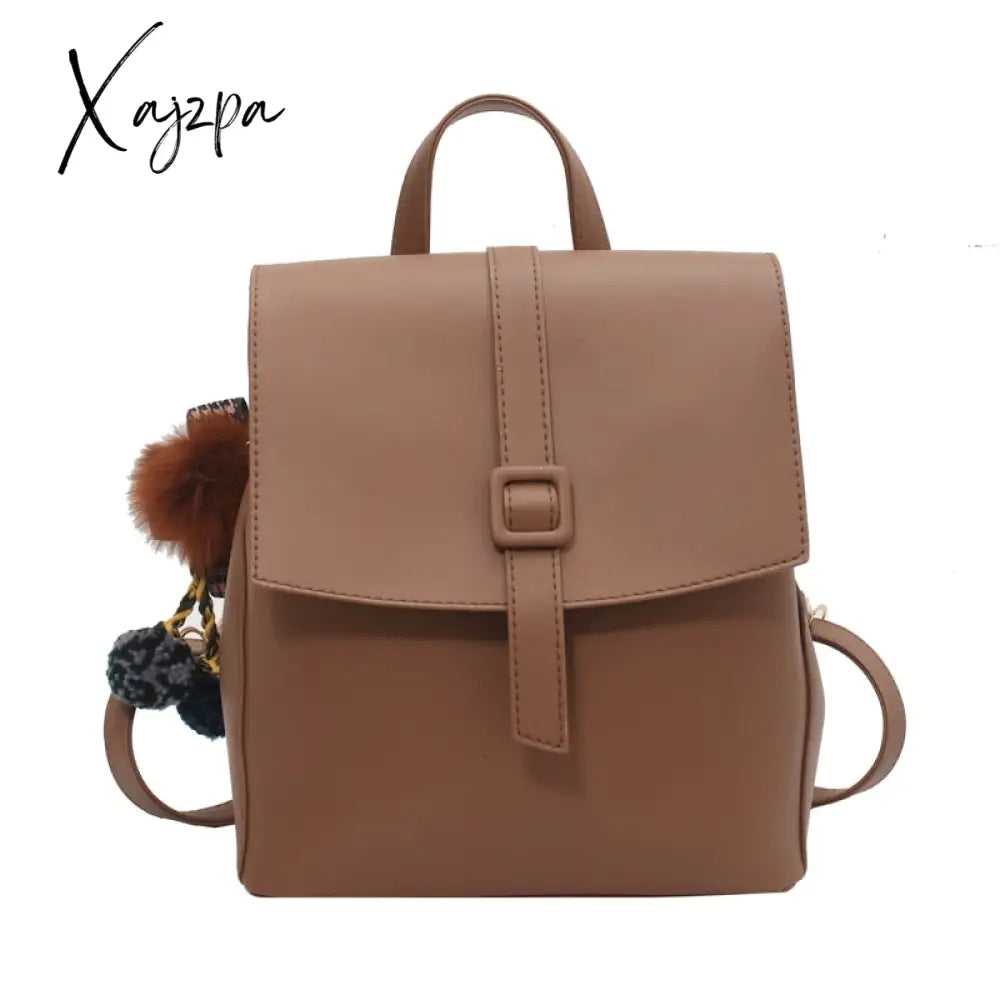 Xajzpa - New Multifunction Backpack Women Leather Backpacks Small School Bags For Teenage Girls