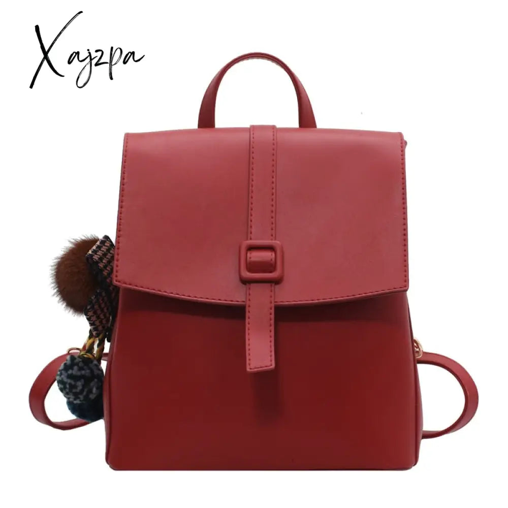 Xajzpa - New Multifunction Backpack Women Leather Backpacks Small School Bags For Teenage Girls
