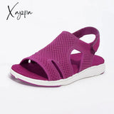 Xajzpa - New Summer Women Sandals Sexy Shoes Crystal Casual Woman Flats Buckle Strap Ladies Fashion