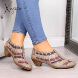 Xajzpa - New Women Shoes High Heels Fashion Plus Size Woman Spring Autumn Classics Casual Slip-On
