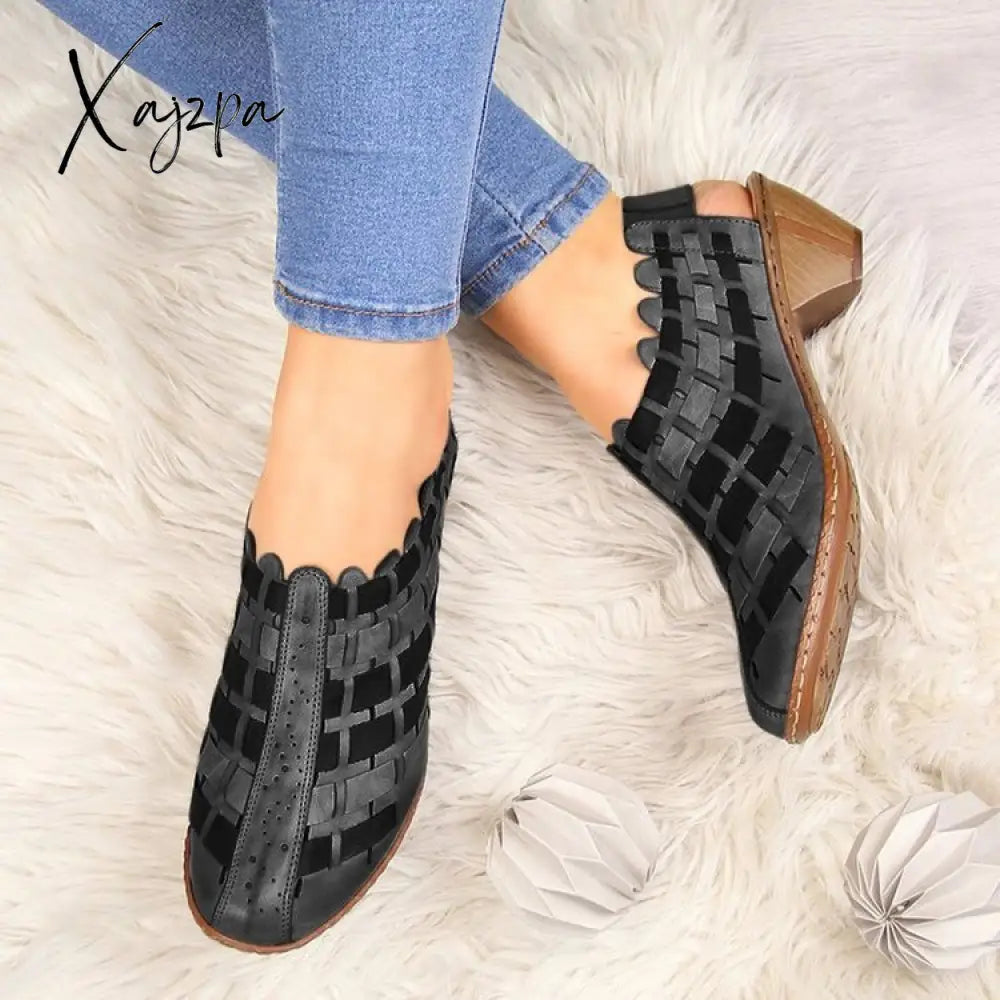Xajzpa - New Women Shoes High Heels Fashion Plus Size Woman Spring Autumn Classics Casual Slip-On