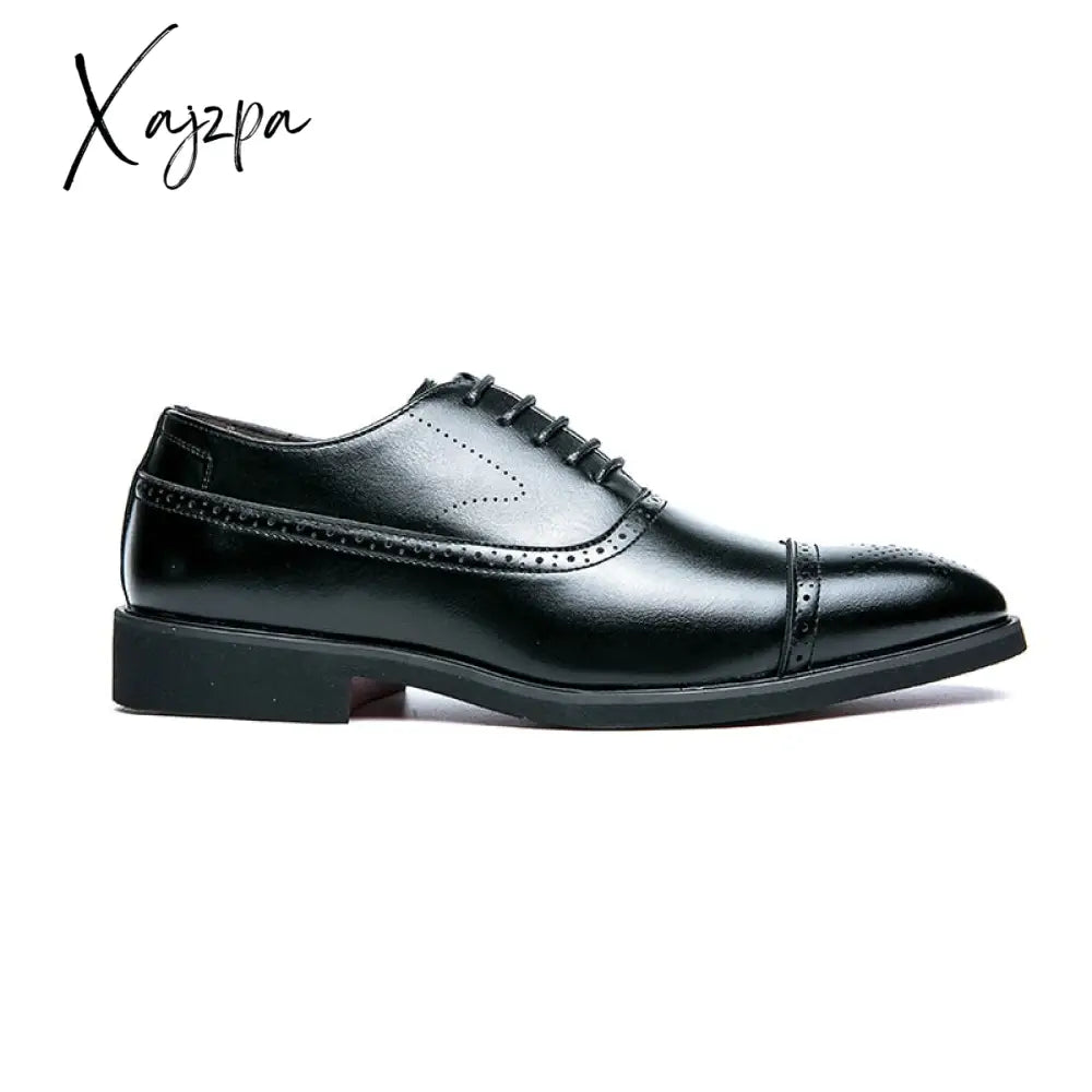 Xajzpa - Oxfords Men Shoes Red Sole Fashion Business Casual Party Banquet Daily Retro Carved