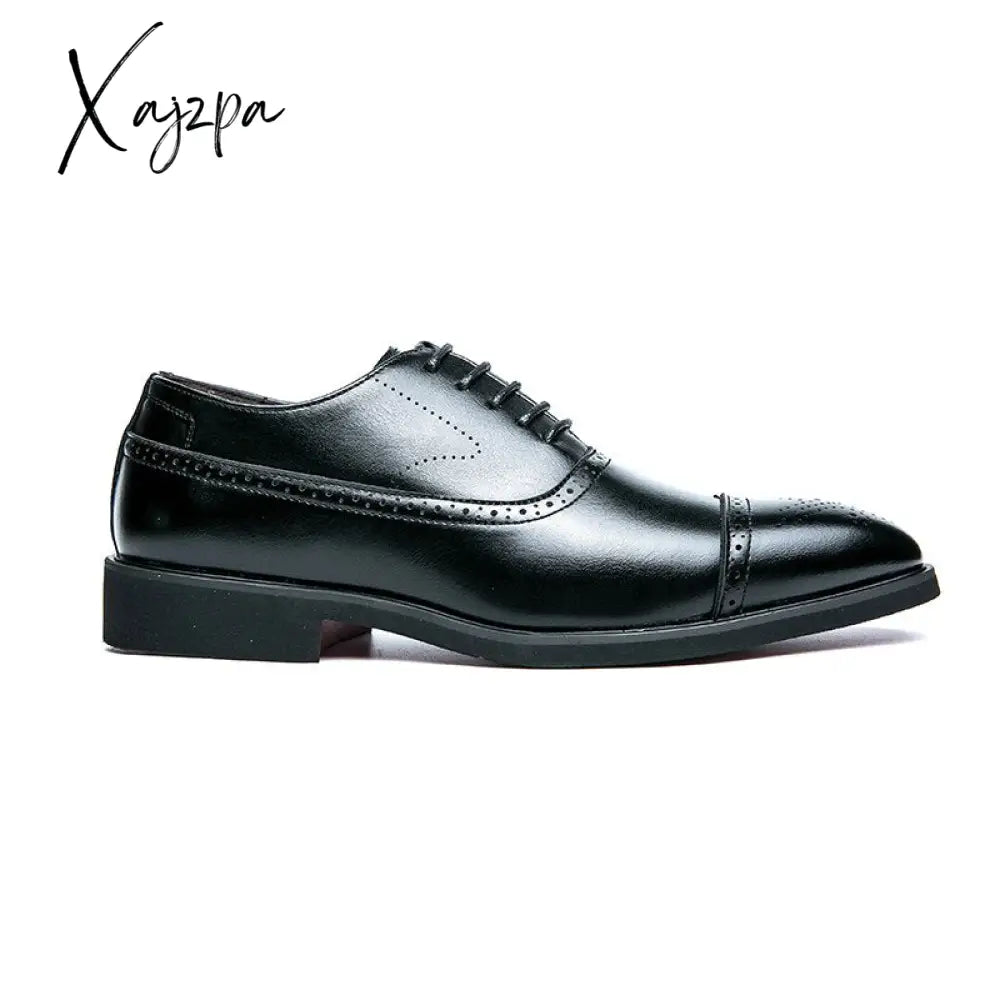 Xajzpa - Oxfords Men Shoes Red Sole Fashion Business Casual Party Banquet Daily Retro Carved