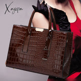 Xajzpa - Pantent Leather Women Messenger Bags Crocodile Female Crossbody Shoulder Hand Bags For