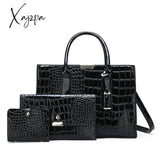 Xajzpa - Pantent Leather Women Messenger Bags Crocodile Female Crossbody Shoulder Hand Bags For