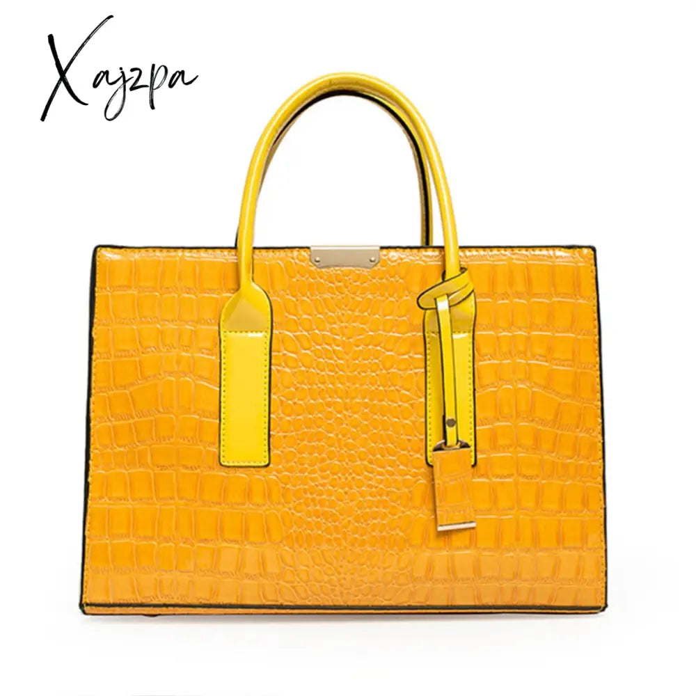 Xajzpa - Pantent Leather Women Messenger Bags Crocodile Female Crossbody Shoulder Hand Bags For