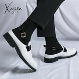 Xajzpa - Patent Leather Fashion Elegant Party Shoes Men Loafers Mens Prom Dress Mules Social