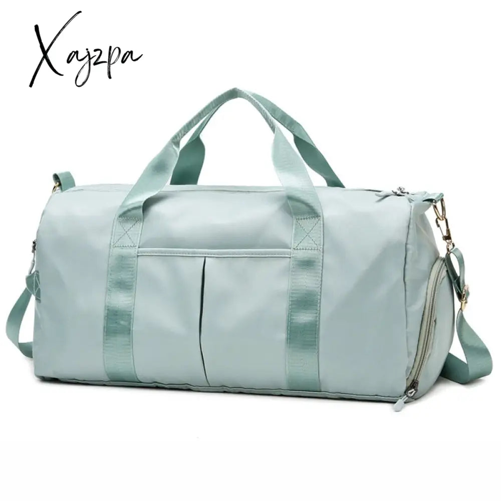 Xajzpa - Personalized Duffel Bag Embroidered Sports Gym Travel With Wet Dry Pockets & Shoe