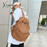 Xajzpa - Preppy Style Women Backpack Cool Cotton Schoolbag For Teenage Girls Shoulder Fashion Men