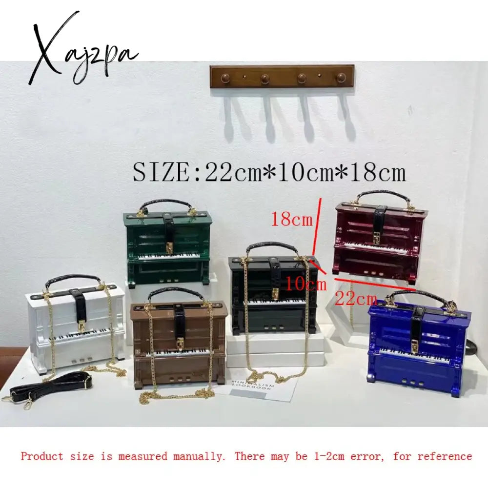 Xajzpa - Purses And Handbags Luxury Designer Crossbody Shoulder Bag For Women Piano Shape Top