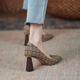 Xajzpa - Retro French Ladies Single Shoes Shallow Mouth Color Matching Women’s New Classic